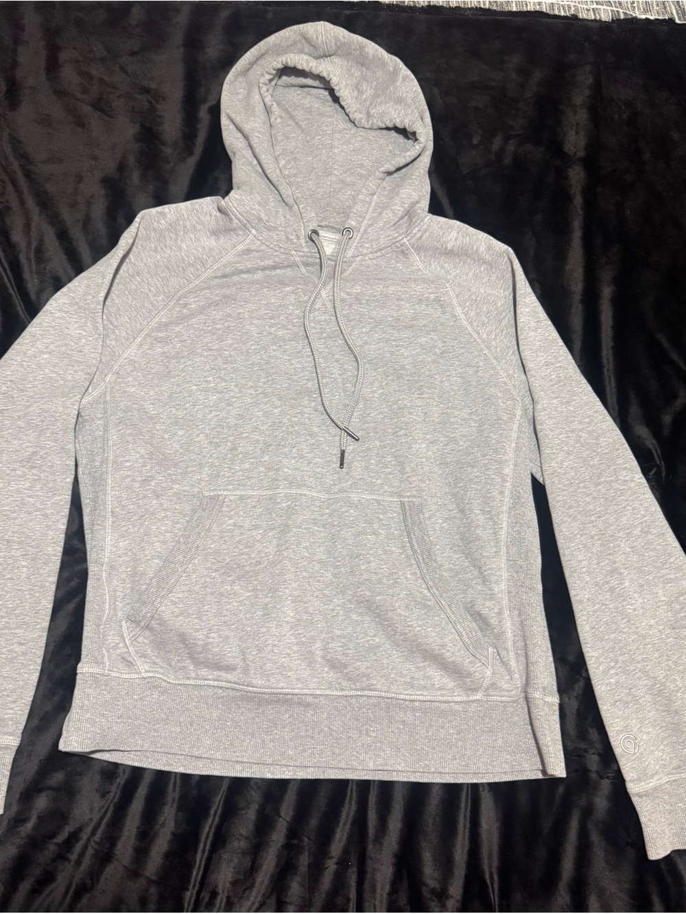 Champion Men's Light Gray Hooded Sweatshirt
